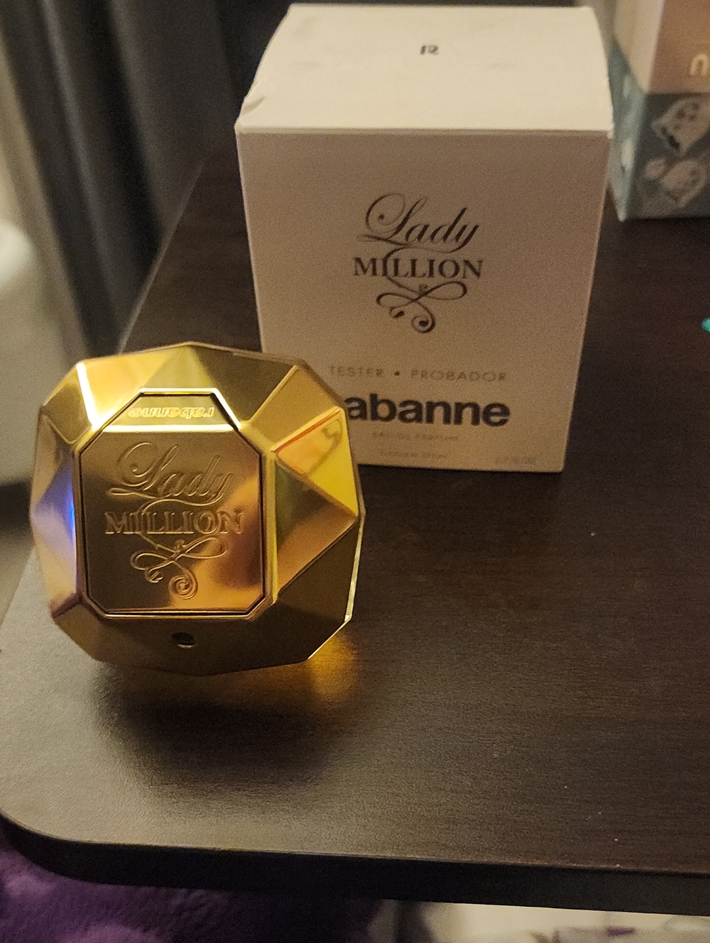 Paco Rabanne Gold Faceted Lady Million Bottle